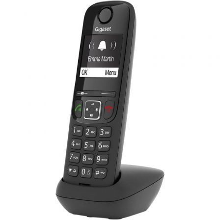 Gigaset AS690 Teléfono Inalámbrico DECT Negro con Pantalla Iluminada y Protección contra Llamadas No Deseadas, Teléfono con Manos Libres y Gran Agenda Gigaset AS690 Teléfono Inalámbrico DECT Negro con Pantalla Iluminada y Protección contra Llamadas No Deseadas, Teléfono con Manos Libres y Gran Agenda